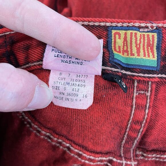 Vintage Women's Jeans Sz 9/10 Calvin Klein Red Stone Acid Washed Denim R… - Picture 10 of 14